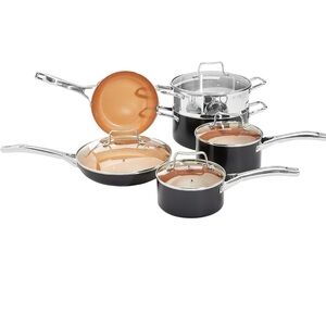 Premium Black and Copper Cookware Set